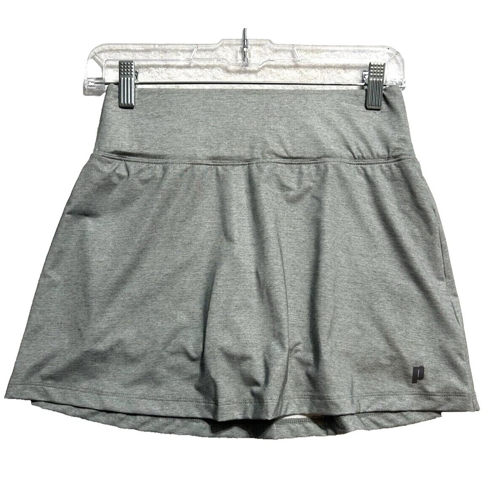 Prince Women's XS Light Heather Grey Knit Wicking Skort Tennis Pickleball NEW